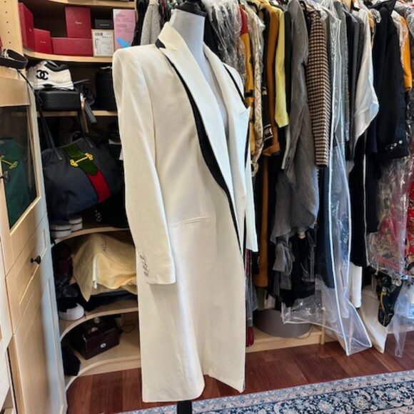 Alexander McQueen Size 44 Off-white and Black Coat - Picture 2 of 11